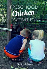 Having backyard chickens has been a lot of fun. Check out some great preschool chicken activities at ChildLedLife.com