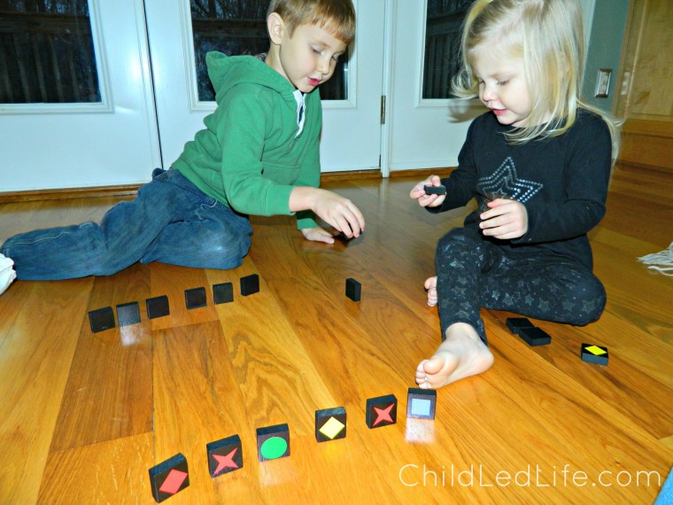 Must have game for your homeschool room! Qwirkle is fun for all ages. Toddlers can work on color and share recognition  and beginning game playing etiquette at ChildLedLife.com