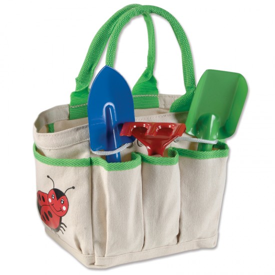 Isn't this adorable?!? Garden Tote and Tools from For Small Hands. Full Review on ChildLedLife.com