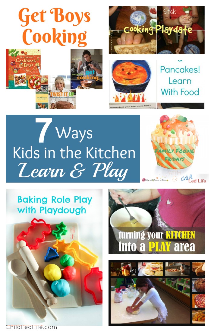 Pinning this! 7 Ways Kids in the Kitchen Learn & Play with Link Up on ChildLedLife.com