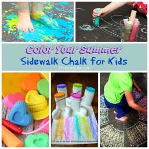Welcome summer with Sidewalk Chalk for Kids on ChildLedLife.com