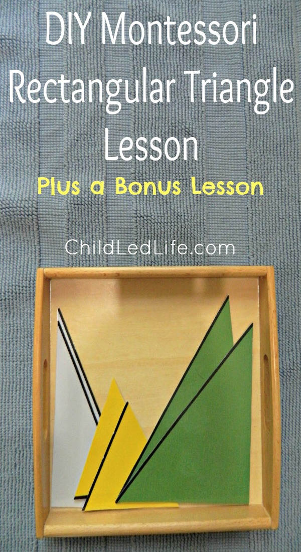 I love DIY projects! DIY rectangular triangles lesson on ChildLedLife.com